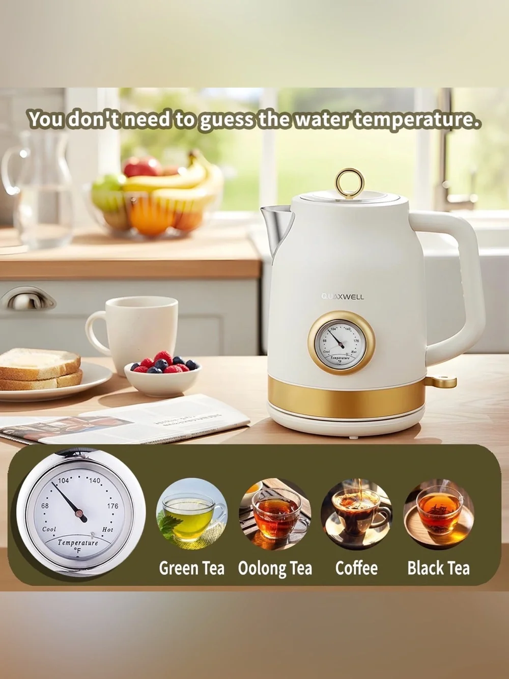 Retro Quaxwell Electric Tea Kettle 1.7L